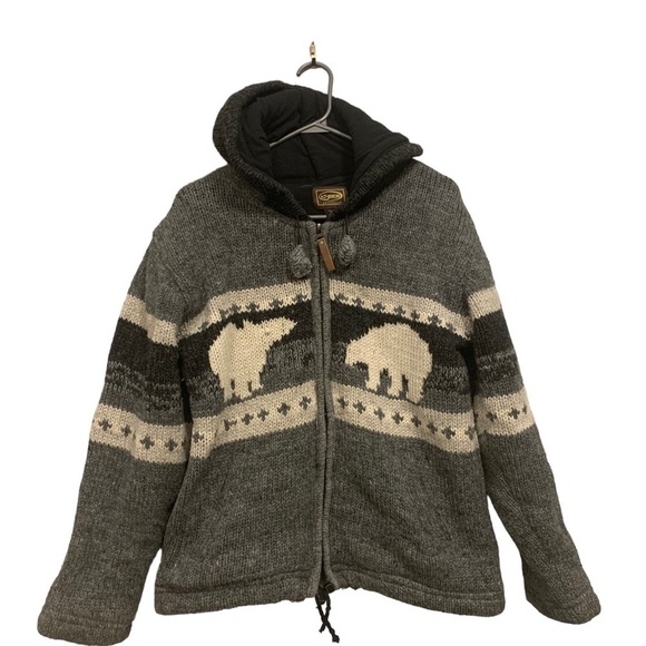 kyber Outerwear Wool Zip-Up Sweater - Size small - Picture 1 of 12